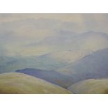 A watercolour, Delmar Harmood Banner, Scafell from Calf, Sedbergh, signed and dated 1935, 14.5in x