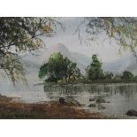 An oil painting, Kate Holland, Grasmere, 4.5in x 6.5in, signed and an oil painting, Kate Holland,