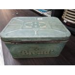 A vintage printed bread bin