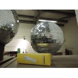 A vintage 1970's glitter disco ball approx 1 ft accross
