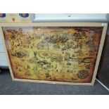 A vintage mythical map print