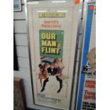A vintage film lobby poster for America's playboy 'Our man Flint'