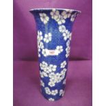 a vintage ceramic vase blue and white palette