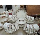 a vintage part tea set by JH Cope & Co with hand decorated work