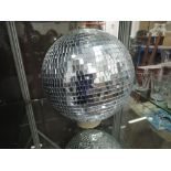 A vintage 1970's glitter disco ball approx 1ft across