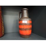 A vintage fat lava design vase West German pottery