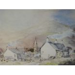 A watercolour, Tony Lees, Lakeland village, signed, 6.5in x 8in