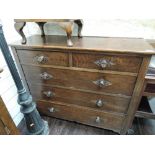 An early to mid 20th Century chest of two over three drawers