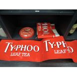 A vintage advertising wall clock for Typhoo tea