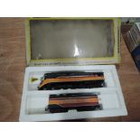 A Bachmann HO scale American brass 4-8-4 Southern Pacific loco & tender 4454, boxed 672