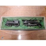 A Fujiyama Kogyo Co Ltd HO scale American brass Southern Pacific Lines 2-6-0 loco & tender 412,