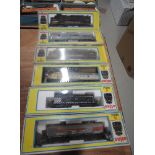Six Atlas and similar HO scale American brass locomotives, Southern Pacific 6912, 6450 & 6446,