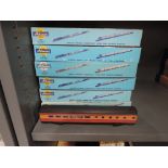 Fourteen Athearn HO scale carriages, all boxed,
