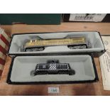 Two Bachmann Spectrum HO scale American brass locomotives, ATSF 463 and Union Pacific 9287, both