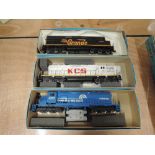 Three Athearn HO scale American brass locomotives, ConRail 6297, KCS 678 & Rio Grande 5338 all