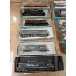 Six Athearn HO scale American brass Southern Pacific locomotives, 144, 3702, 3035, 5456, 5459 &