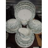 A vintage part dinner service by Wedgwood in the Rambler pattern