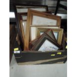 A selection of vintage photo and picture frames