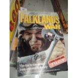 A selection of vintage military magazines for The Falklands War