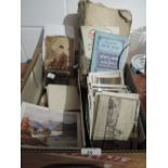 A selection of vintage local interest postcards and similar photo's and ephemera