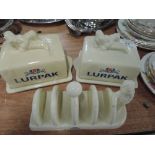 A selection of vintage Lurpak kitchen wares and advertising items