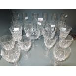 A selection of vintage wine spirit and cocktail glasses including Stuart