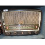 A vintage bakelite valve radio reciever