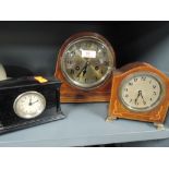 A selection of vintage and antique mantle and similar clocks