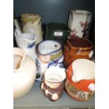 A selection of vintage ceramic milk and similar jugs