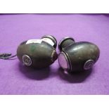 A pair of vintage motor car or bicycle head lights by Lucas king of the road