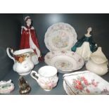 A selection of vintage ceramics including Royal Albert and Wade etc