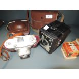 A selection of vintage photographic equipment including Felinette and Conway