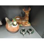 A selection of vintage game and hunting sport theme decorations