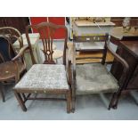 Two 19th Century mahogany carver chairs