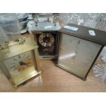 A selection of vintage carriage clocks