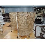 Two wicker table lamps