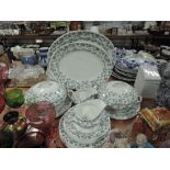 A vintage part dinner service by Wedgwood in the Rambler pattern