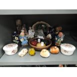 A selection of vintage figures and decorations