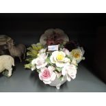 A selection of vintage ceramic flower baskets and similar