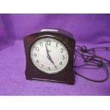 A vintage art deco design bakelite clock by Smiths