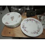 A selection of vintage serving plates by Wedgwood in the Devon Sprays pattern