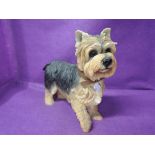 A vintage life size figure of a Yorkshire Terrier by Leonardo