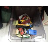 A box of modern diecasts including Matchbox, Corgi etc