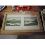 A vintage full colour print after Helen Hanson titled Autumn Mists limited run 84/150