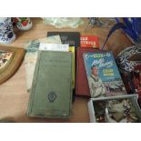 A selection of vintage motor racing and car related books and ephemera including Aintree 1957