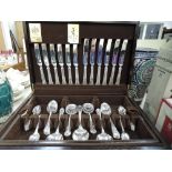 A part canteen of silver plated cutlery by Arthur Price in the Ritz pattern