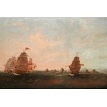 MANNER OF THOMAS WHITCOMBE A SHIPPING SCENE, POSSIBLY OFF THE COAST OF WEST AFRICA