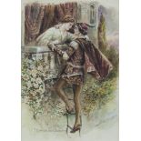 JOHN CAREY (1861-1943)Romeo & Juliet; Othello & Desdemona Watercolour, a pair, each 22.8 x 15.