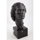 STUART BENSON (20TH CENTURY)Portrait Bust of Mab MoltkeBronze, 34cm highNote: Mab Moltke was a