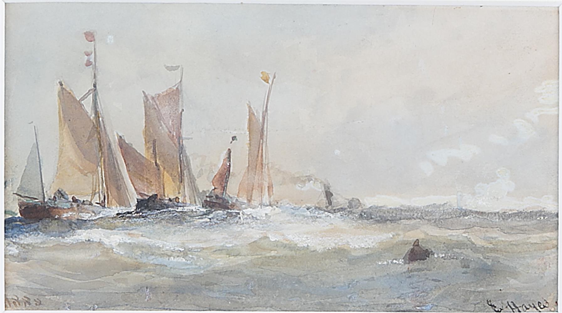 EDWIN HAYES RHA RI ROI (1819-1904)'Off to the Fishing Grounds I' and 'Off to the Fishing Grounds